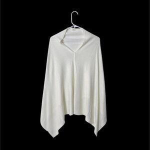 White Acrylic Womens Shawl Wrap 23.6"x34.6"